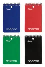 Mead 3 in. W x 5 in. L Wide Ruled Spiral Memo Book (Pack of 12)
