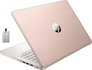 [HP] Stream 14" HD BrightView Laptop, Intel Celeron N4020 Processor, 4GB RAM, 64GB Storage, Intel HD Graphics, 720p Webcam, 1 Year Office 365, Gold, Win 11 S, 32GB Hotface USB Card