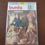 Burda Sewing Pattern 3888 Soft Toy Stuffed Rabbit With Clothes 17.75 Inches Tall