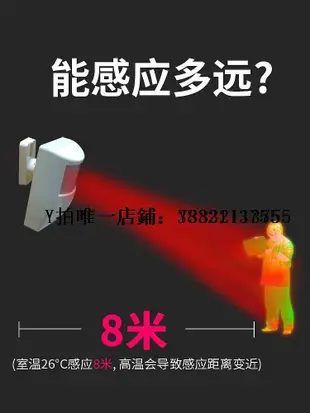 進門感應器 遙控紅外線報警器感應人體插電家用防家庭警報門窗賊偷防盜感應器