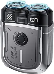 Electric Shavers for Men,Mini Electric Razor,Electric Shavers for Men Face,USB Rechargeable Portable Travel Shaver,Double-Ring Magnetic Cutter,IPX7 Waterproof,Cordless Compact Shaver