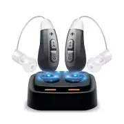 Hearing Amplifiers Aids Rechargeable Hearing Aids for Seniors Adults Easy Charg