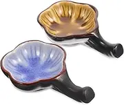 2pcs Ceramic Ink Disc Pen Plate Holder Plate Inkwell Desktop Inkwell for Dip Pen Calligraphy for Decorative Ink-Stone Ornament Ceramics