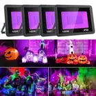 4X 100W Black Light Flood Light Bar UV LED Stage Blacklight Party DJ Halloween