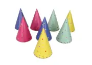8 Piece Party Hats Supplies Kids Children Birthday Decoration Cone Fun Ideas