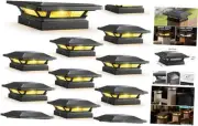 Solar Post Cap Lights 16 LEDs 2 Modes 3.5x3.5 4x4 Wooden Vinyl Post Light