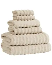 Borghese Roma Ribbed Zero Twist 6pc Towel Set