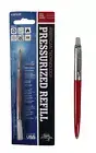 Parker Jotter Ballpoint Pen Stainless Steel & Red With Red Refill New