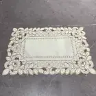 Set of 4 Vintage Embroidered Flower Lace Placemat Doily Dining Table Place Mats