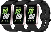 3 PACK Bands for Samsung Galaxy Fit 3 Band Women Men, Soft Adjustable Silicone Replacement Watch Strap Compatible with Galaxy Fit 3 Smartwatch Accessories