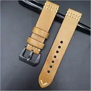 [ALMVIS] Watch Strap Leather Vintage Leather Strap Handmade Watchband for Man 22mm 24mm Watch Strap Fit for Panerai Watch Belt 8Color(Color 6,22mm)