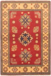 Traditional Vintage Hand-Knotted Carpet 3'5" x 5'2" Wool Area Rug