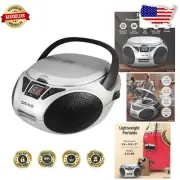 Portable CD Boombox with Bluetooth & AM/FM Radio - Clear Audio With LED Display