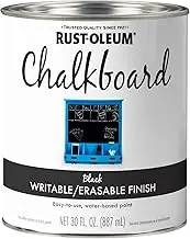 Rust-Oleum Specialty Chalkboard Paint Brush On Black 887ml – Ultra-Hard, Scratch-Resistant Finish for Doors, Tables, Frames – Converts Surfaces into Writable/Erasable Chalkboards, for Indoor Use