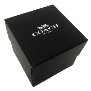 【COACH】經典LOGO素面錶面編織果凍錶帶女用手錶贈紙袋(白)
