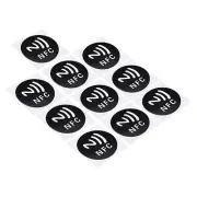 20Pcs NFC Stickers NFC213 Tag Sticker 144 Bytes Blank Round NFC Tags Black