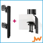 Atdec AWMS-2-LTHT75 HD Dual Mount FClamp Desk - Black