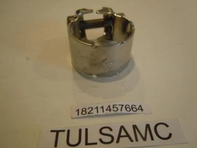 BMW 18211454380 NEW R/H CHROME MUFFLER CLAMP R80GS R100R R100GS R100GSPD