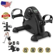 Weighted Flywheel Under Desk Pedal Exerciser - LCD Display & Adjustable Tension
