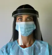 Reusable Face Shields, Made in USA, Full Coverage PPE (100 Shields)