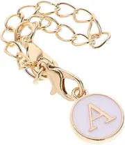 [TEHAUX] Cup Accessories Pendant Letters Charms Lanyard Bottle Flask Tumblers Handle Thermal Leak Lid Holder Water Hydro Carrier Cups Locket Decoration Letter Charm Chain White