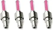 IOIUSKKU 4 Pieces Metal Mountain Bike Wheel Valve Cap Light Portable Replacement Upgrading Battery Powered Tire Lamp Part