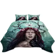 Gothic Art Scary Devil Woman the Dreamcatcher Coverlet