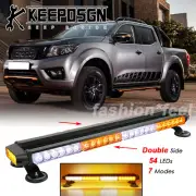 54 LED Rooftop Warning Advisor Strobe Lights Bar White Amber for Nissan Frontier
