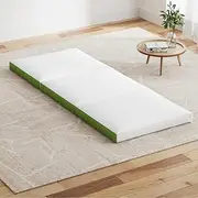 Giselle Bedding Foldable Mattress 190 x 79 x 10cm Folding Cushion Covers Camping Floor Mat Portable Travel Sleeping, Sofa Bed Pad Home Office, Mesh Fabric Single