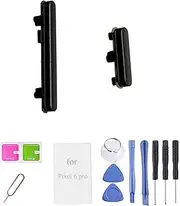 Pixel 6 pro Replacement Volume Button Parts,Pixel 6 pro Power Button Side Key Replacement Parts for Google Pixel 6 pro G8VOU 6.71 Inches (not fit for Pixel 6) -Black Color