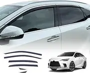 OAD4X4 Weathershields Compatible with Lexus RX Series 2022-Onwards, Stainless Edge Weather Shields Window Visors Wind Deflectors Sun Rain Guard 6PCS Set