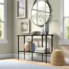 MEYER and CROSS Console Tables 12"L Metal Glass Classic Contemporary Farmhouse