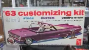 VINTAGE AMT 63 CUSTOMIZING KIT FORD GALAXIE 500 CONVERTIBLE 3 IN 1 MODEL FR SH