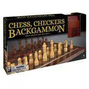 Classic Games Deluxe Backgammon, Chess & Checkers