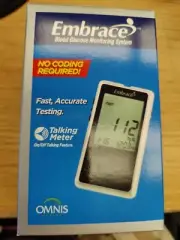 Embrace Blood Glucose Monitor System Talking Meter Brand New QTY 2
