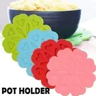 Flower Style Silicone Trivet Mat Heat Resistant Pot Holders Hot Pads Kitchen AU