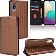 [TiHen] Compatible for Case Oppo Reno 8 Pro 5G, Flip Shockproof Stand Anti Fingerprints Cover with Card Slot+Tempered Glass Screen Protector*2-Brown