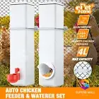 Chicken Bird Feeder Water Dispenser 4L Automatic Waterer Poultry Food Drinker