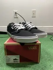 Vans Men's Atwood Black White Checker Sidewall Canvas Skate Shoes Mens size 10.5