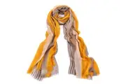 Women Fashion Scarf Lightweight Wrap Shawl Stripe Yellow