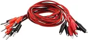 uxcell Plastic Insulated Cover Alligator Clip to Banana Connector Speaker Video Test Cable 3.3Ft Long 4 Pairs