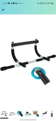 Iron Gym Pull-Up Bar - Total Upper Body Workout Bar for Doorway, Adjustable...