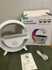 New!! LED Wireless Charging Speaker BT2301, Seven Color Selection FM Radio
