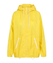 Prada Zip-Up Hooded Jacket IT40,IT38 citrus yellow