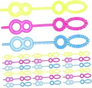 SOPOTUTU 100Pcs Bubble Maker Wands for Fun Bubble Blower Tool Safe Outdoor for Parties Summer Playtime Random Color Assortment