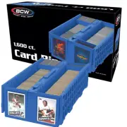 (1) BCW Blue 1600-Count Baseball Trading Game Collectible Card Bin
