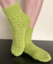 Handmade Patterned Knitted Socks