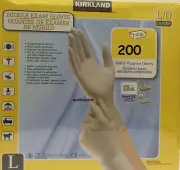 New Kirkland Signature Multi-purpose Nitrile Exam Gloves, Latex Free, 200 Gloves