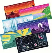 Doomlings Card Playmat 11" x 22", Game Mat for Cards, includes 6 Unique Designs (Pack of 6)