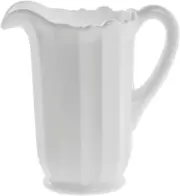 Panel Pitcher 40 Oz Milk White Glass - 8"Dia X 8 1/2"H